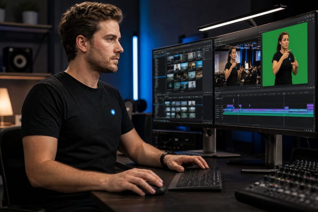 Intérprete de Libras em produção audiovisual