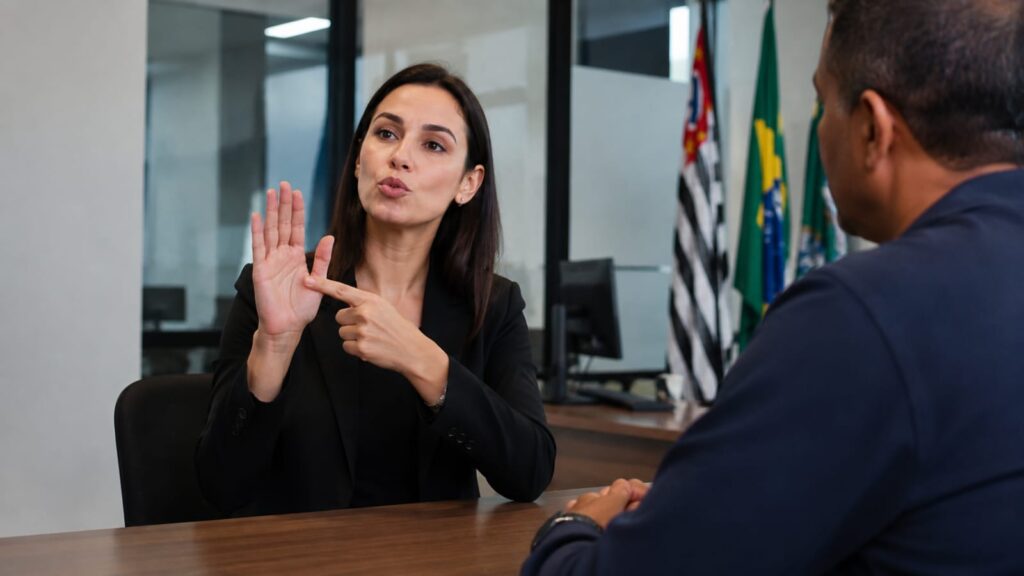 Intérprete de Libras em atendimento público